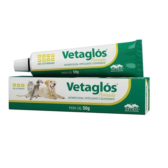 Pomada Cicatrizante Vetaglós 50g Vetnil - Envio Imediato