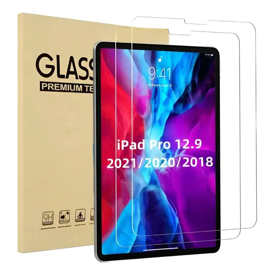 Mr. Gadgets Set 2 Piezas Mica Cristal Templado Protector De Pantalla Antigolpes, Vidrio De Máxima Protección, Dureza 9h Para iPad Pro 12.9 Pulgadas 2018\u002F2020\u002F2021\u002F2022 | Cuotas sin interés