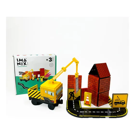 Imanix Build Set Temático Construcción 32 Piezas Magnéticas