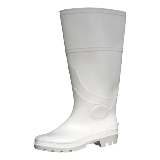 Botas Plásticas Pvc Blancas  Sin Puntera Marca Top