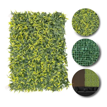 4 Placas De Samambaia Cheia 40x60 Jardim Vertical Artificial
