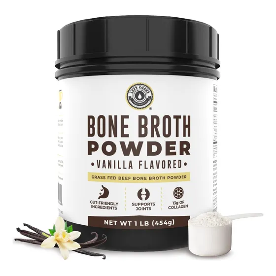 Bone Broth Protein Powder Left Coast Vanilla 500 Ml