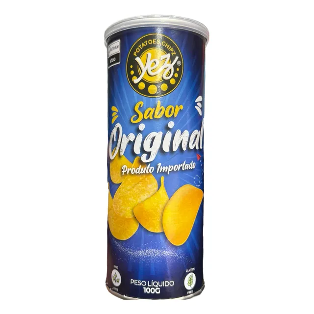Snack Batata Lata Importada Yez 100g Sabor Original