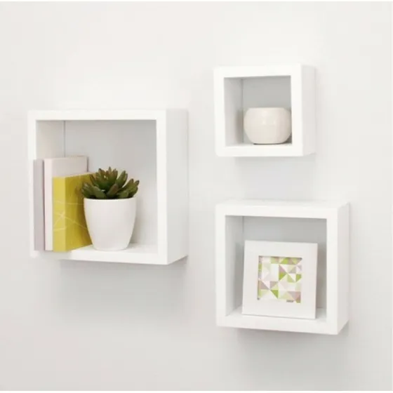 Juego De Repisas Flotantes Cubo Modernas Minimalistas Aéreas
