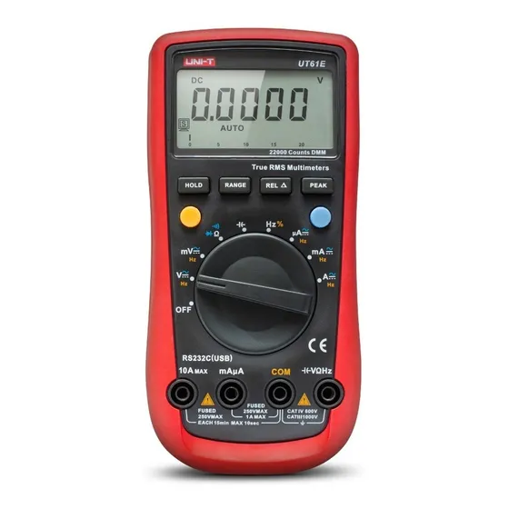 Tester Multimetro Digital Uni-t Ut61e Conexion Pc Uso Hobby 