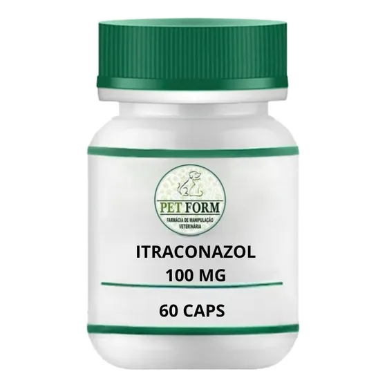 Itraconazol 100mg Pote Com 60 Caps - Uso Veterinário