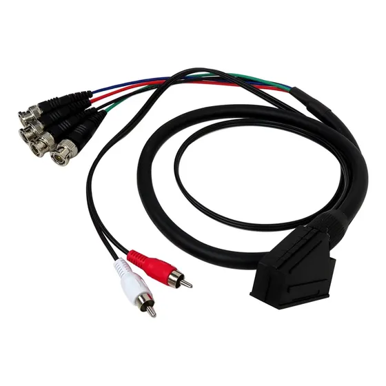 1 Uds Euroconector Rgb Hembra 4 Bnc + Cable Audio Estereo
