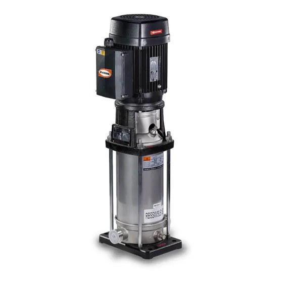 Bomba Multietapa Vertical Altapresión, Altoflujo 1.5hp Evans Color Negro y Plata