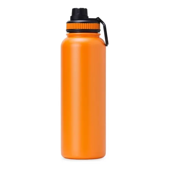 Garrafa Térmica Squeeze Academia Quente Frio Inox 1,2 Litros Cor Laranja