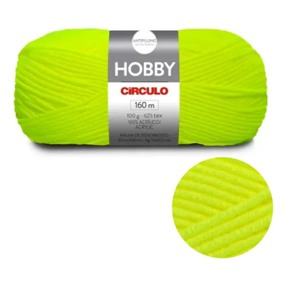 Lã Fio Hobby Circulo 100%acrilico Não Faz Bolinha 100g 160m