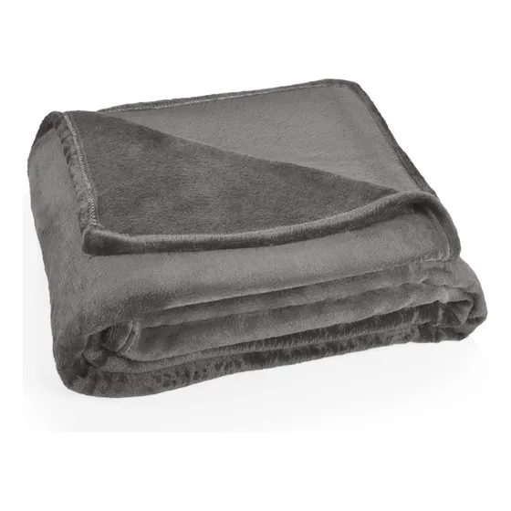 Manta Polar Lisa Flannel - Colores - 220x200cm Mintt Color Gris Oscuro