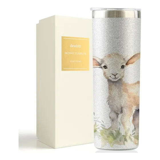 Onebttl Regalo Oveja Vaso Para Dueño Amante Acero Inoxidable