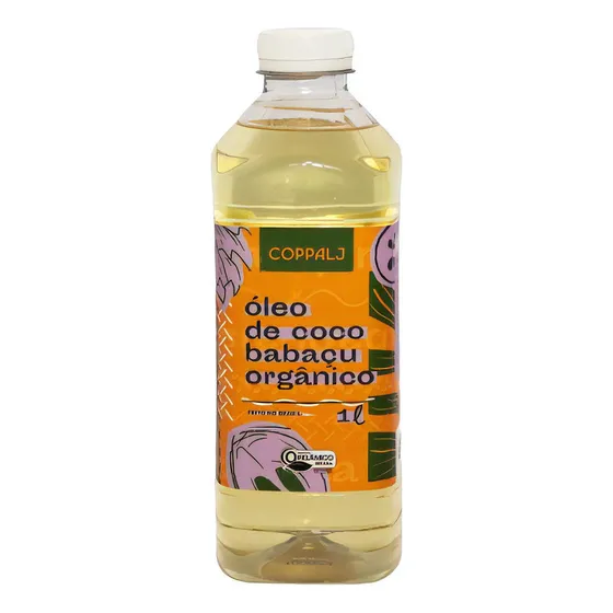 Óleo De Coco Babaçu Refinado 1 Litro - Orgânico (sem Glúten)