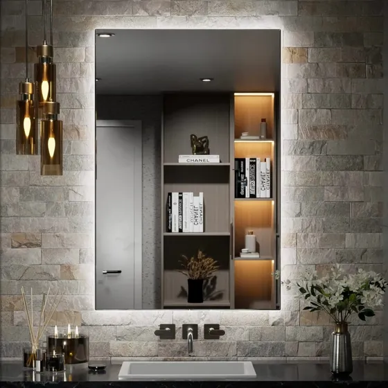 Espelho Retangular Horizontal Led 140x70 Cm