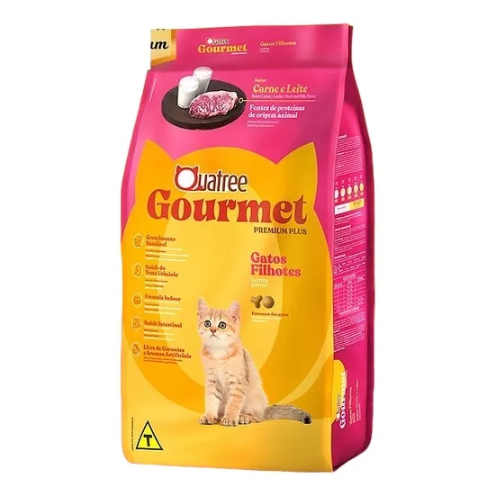 Ração Quatree Gourmet Gatos Filhotes Carne E Leite 10,1kg