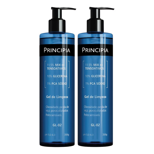 Principia Kit 2 Gel De Limpeza Gl-02 Limpeza Profunda Todo Tipo De Pele Dia/noite