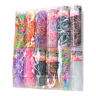 12 Tubos De Ligas Para Cabello Gruesas Anchas Colores Mixtos 12 Tubos De Ligas Para Cabello Gruesas Anchas Colores Mixtos