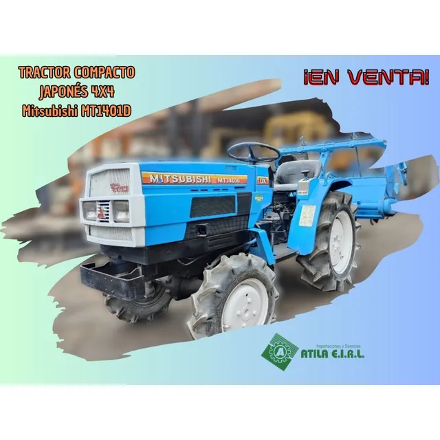 Tractor Compacto Japonés 4x4 Mitsubishi Mt1401d