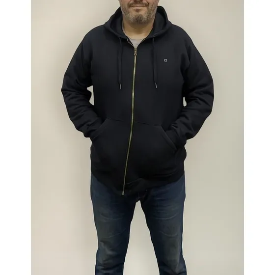 Campera Hombre Capucha Friza Invierno