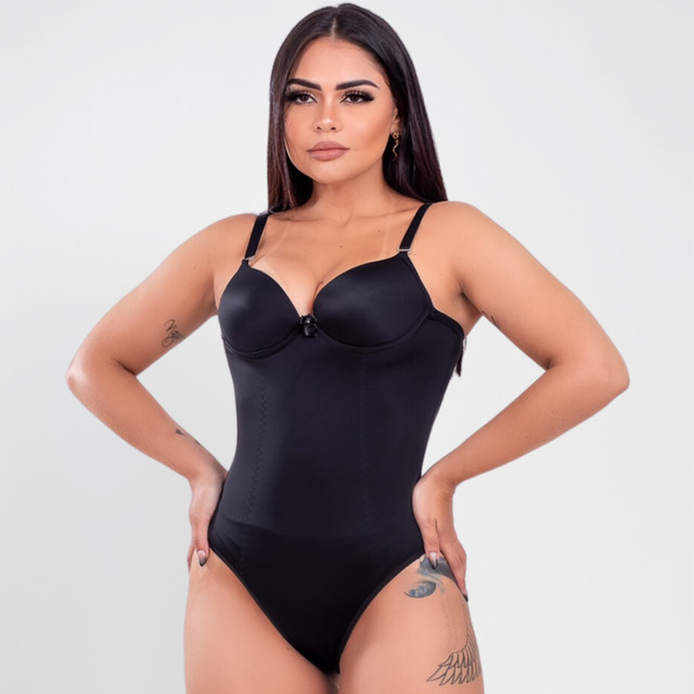 Body Modelador C/ Bojo Feminino Reduz Medidas Aperta Barriga Body Modelador C/ Bojo Feminino Reduz Medidas Aperta Barriga