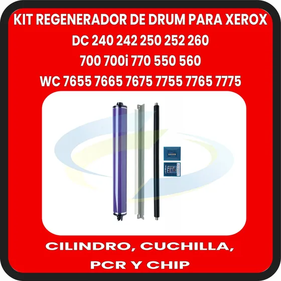 Kit Cilindro Cuchilla Pcr Chip Drum Xerox 550 560 570 Leer