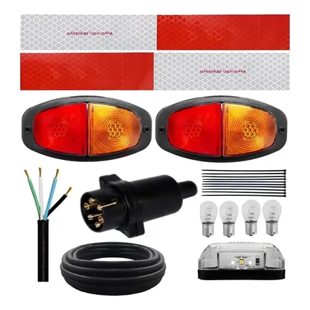 Kit Eletrico Lanterna Carretinha Reboque Engate Chicote 6mts
