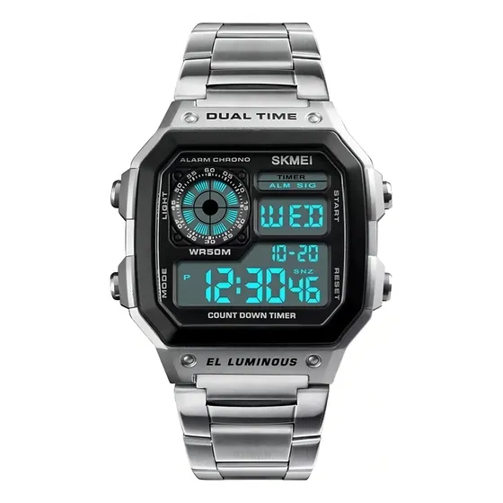 Reloj Pulsera Digital Skmei 1335 Con Correa De Acero Inoxida