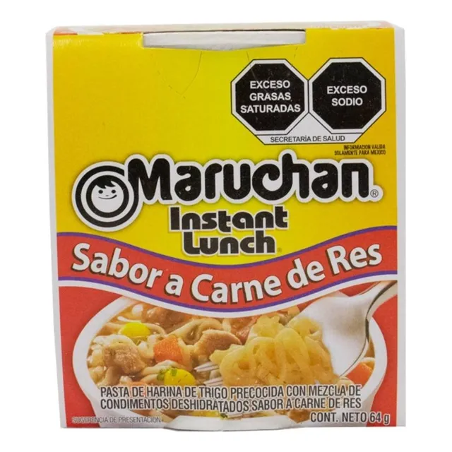 2 Pza Sopa Instantánea Maruchan Instant Lunch Sabor Carne De