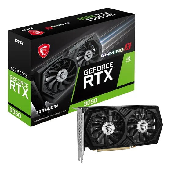 Placa De Video Msi Rtx 3050 Gaming X 6gb Gddr6