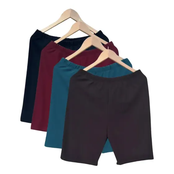 Kit 4 Bermudas Feminina Gorgurão Short Gorgurinho Cos Alto