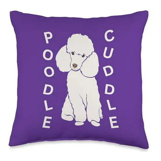 Pillow Con Diseño De Perro Poodle Ideal Para Abrazar Y Decor