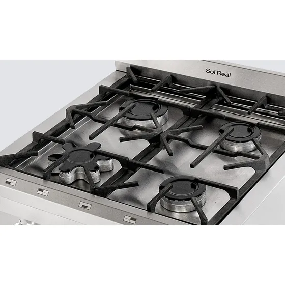 Cocina Profesional 4 H Con Parrilla Inferior Y Horno Refract