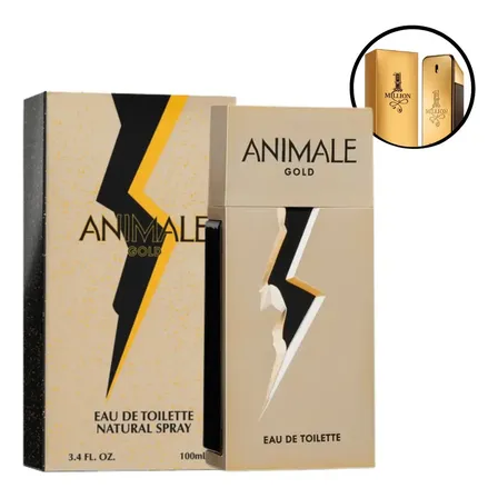 Perfume Animale Gold Masculino Eau De Toilette 100 Ml