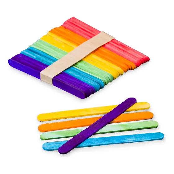 Palitos De Helado Para Maquetaría X 50 Unid Colores Surtidos