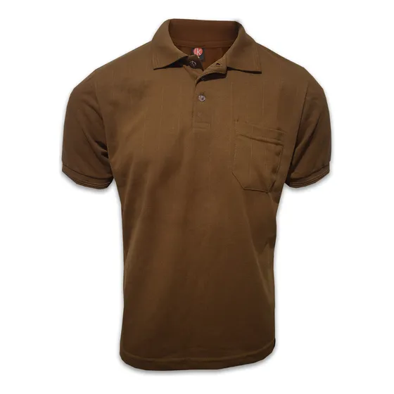 Camisa Polo Piquet Com Bolso E Listras Discretas Verticais