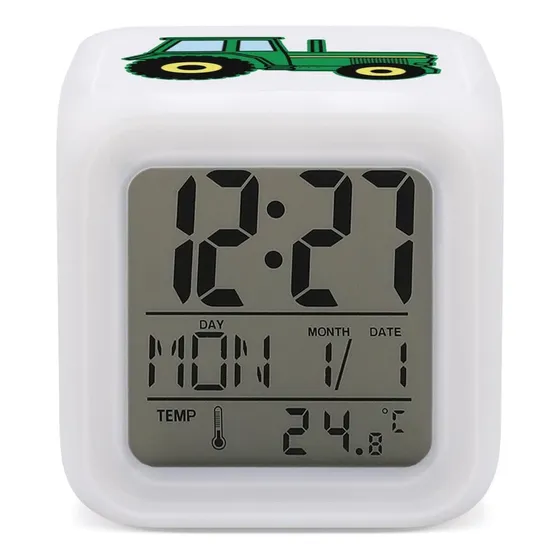 Despertador Digital 7 Color Cambio Led Cubo Entrenamiento