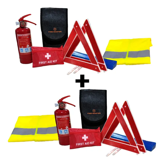 Pack X2 Kit Seguridad Auto 1 Kg Bolso Alfombra + Chaleco
