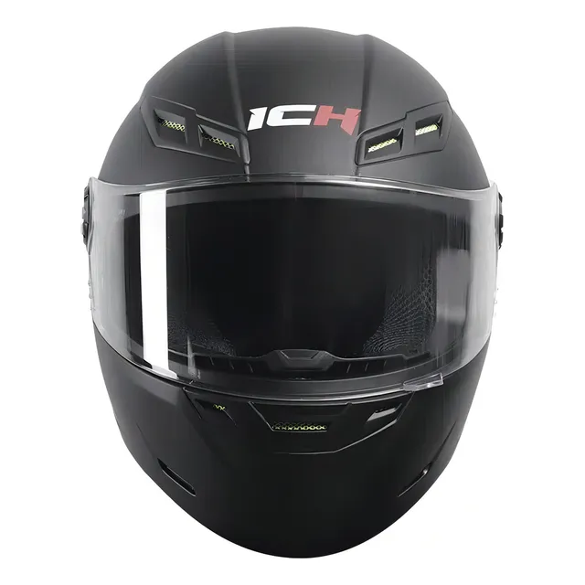 Casco integral Ich Solid negro mate Dot Rider One para motocicleta seguro