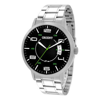 Relógio Orient Masculino Mbss1381 P2sx Prata Aço Prova Dagua Cor Do Fundo Preto Relógio Orient Masculino Mbss1381 P2sx Prata Aço Prova Dagua Cor Do Fundo Preto