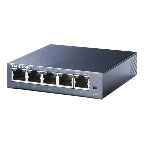 Switch Gigabit No Administrable De 5 Puertos 10/100/1000 Mbp