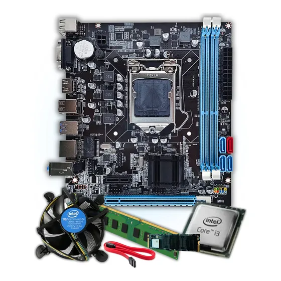 Kit Intel Core I3 7100 + Mb 1151 +ram 8gb Ddr4 + Nvme 240gb