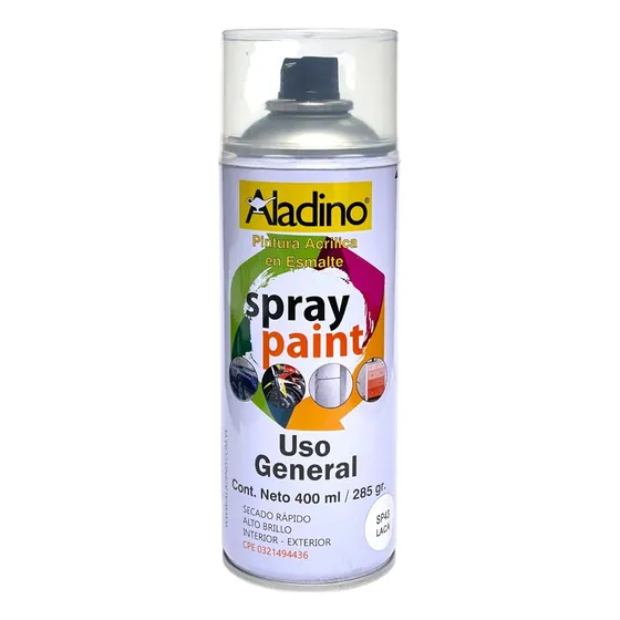 Pintura En Spray Aladino Transparente Laca 400ml