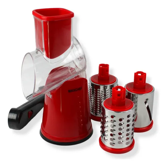 Ralador Manual 3 Em 1  Multiuso Fatiador Maxchef Inox 