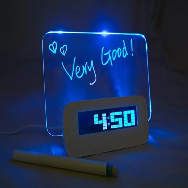 Reloj Despertador Regalo Decorativo Tablero Mensaje Luminoso