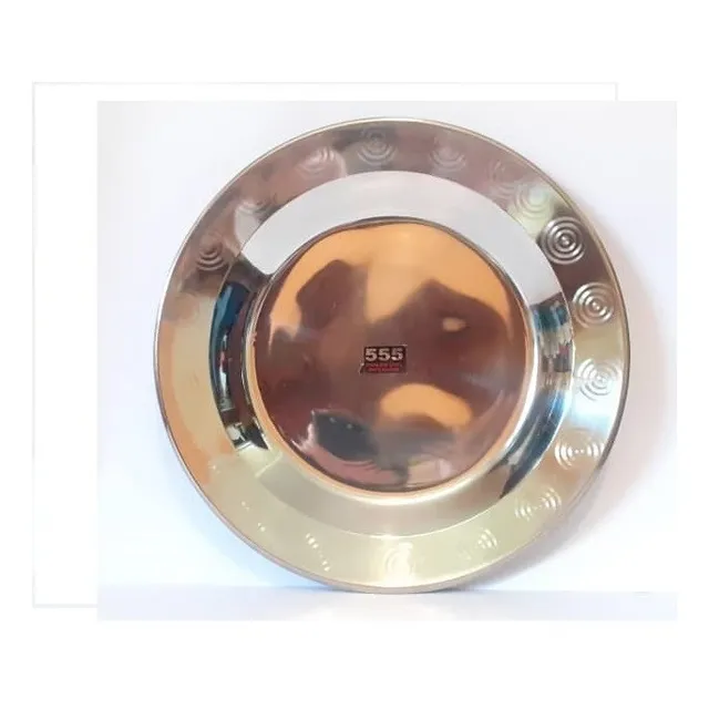 Plato De Acero Inoxidable 22 Cm Nuevos