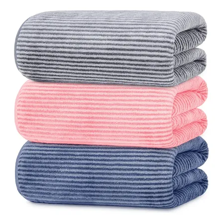 3 peças de toalhas de banho grandes completas de lã de coral macia de 140 x 70 cm, combinação de 6 Yuriria