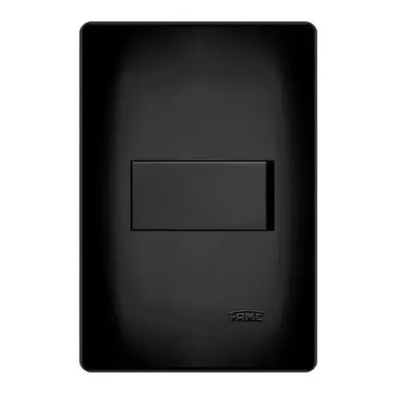 Interruptor Paralelo 4x2 16a Tomada Black Preto Fosco Fame
