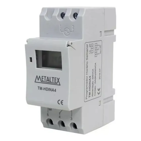 Programador Timer De Horário Semanal Metaltex Tm-hdina4