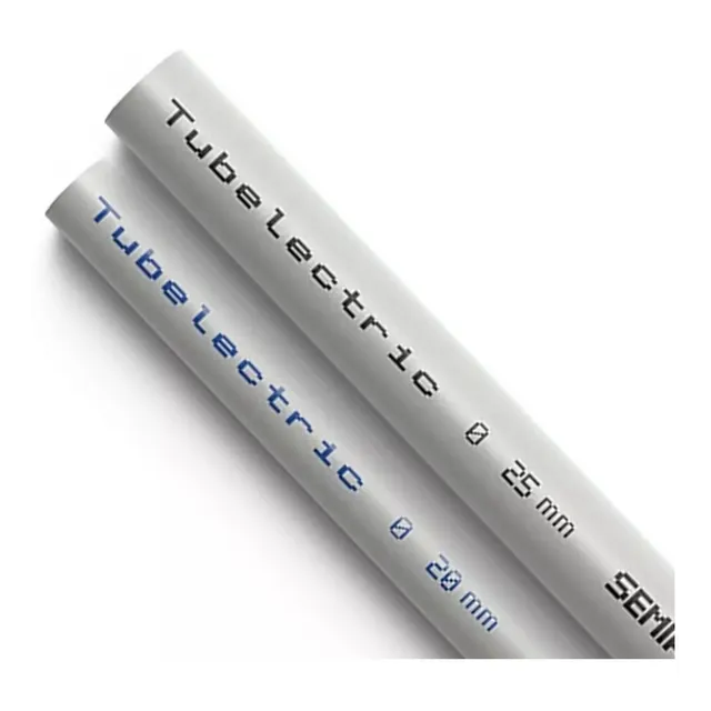 Caño Luz Pvc 25mm (1) Genrod Electric Semi-pesadox 10tiras