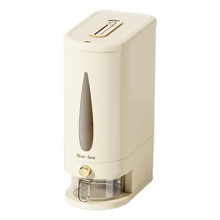 Dispenser De Arroz 10kg C/ Copo Medidor | Vedação Hermética Creme